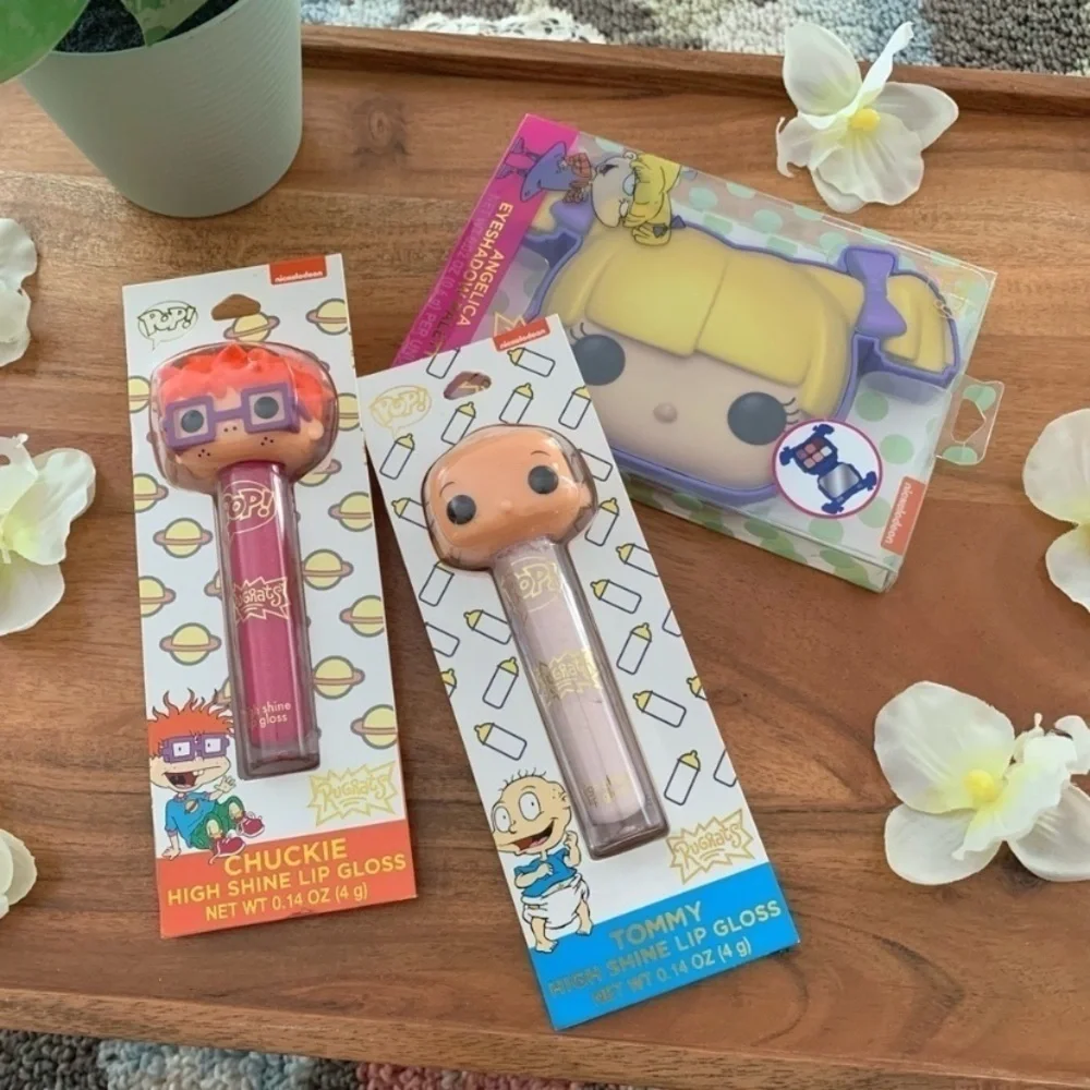 Rugrats x Funko Pop Eyeshadow Palette Angelica Tommy Chuckie Lip Gloss Set New